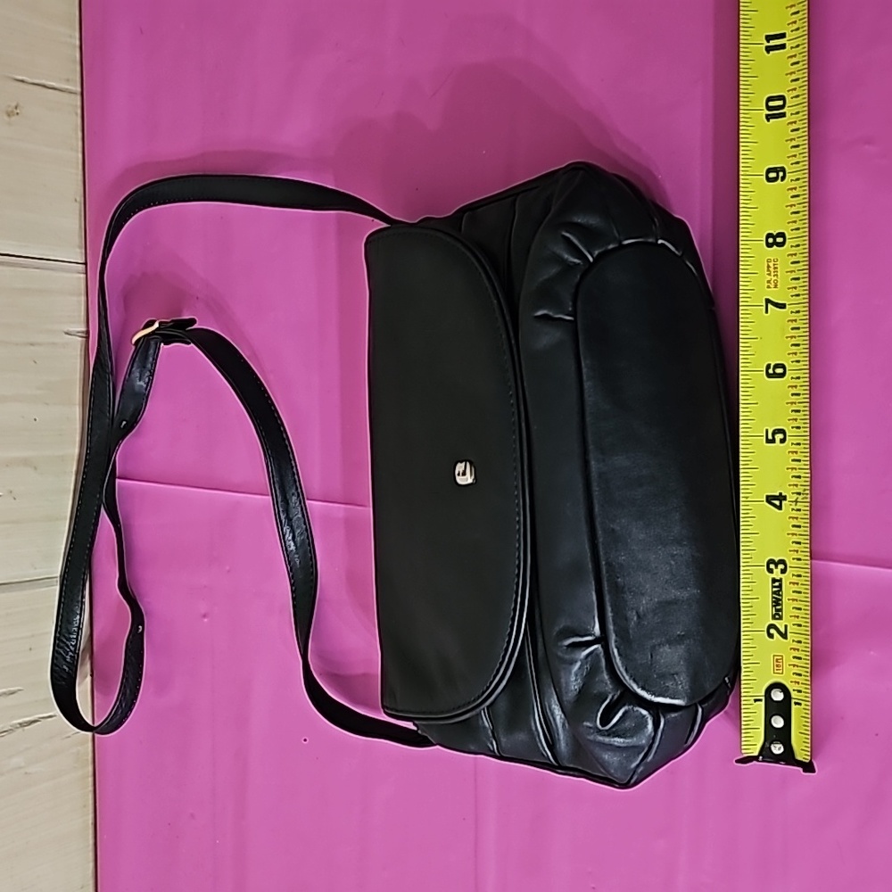 Black leather cross body